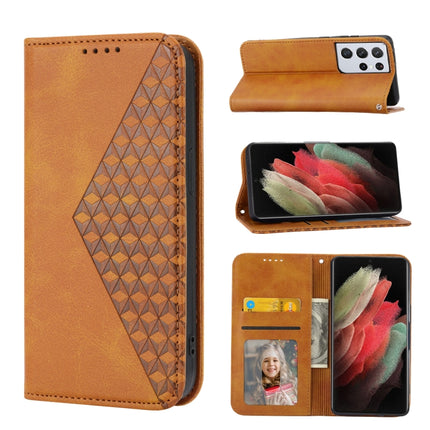 Cubic Grid Calf Texture Magnetic Closure Leather Phone Case, For Samsung Galaxy S21+ 5G, For Samsung Galaxy S21 FE 5G, For Samsung Galaxy S21 Ultra 5G, For Samsung Galaxy A12 5G