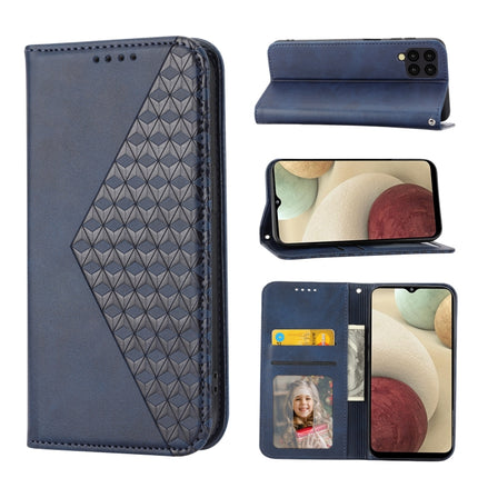 Cubic Grid Calf Texture Magnetic Closure Leather Phone Case, For Samsung Galaxy S21+ 5G, For Samsung Galaxy S21 FE 5G, For Samsung Galaxy S21 Ultra 5G, For Samsung Galaxy A12 5G