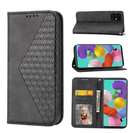 Cubic Grid Calf Texture Magnetic Closure Leather Phone Case, For Samsung Galaxy A51 4G, For Samsung Galaxy A71 4G, For Samsung Galaxy A32 4G, For Samsung Galaxy A32 5G