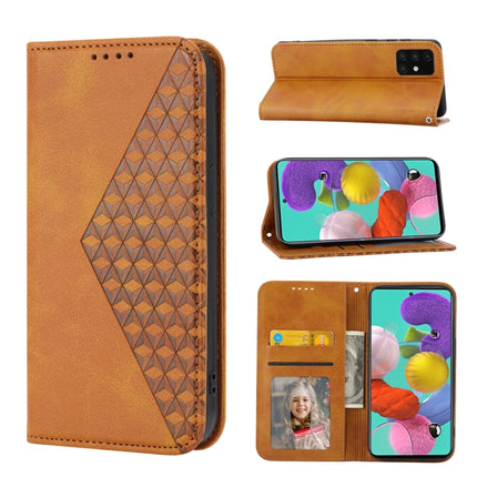 Cubic Grid Calf Texture Magnetic Closure Leather Phone Case, For Samsung Galaxy A51 4G, For Samsung Galaxy A71 4G, For Samsung Galaxy A32 4G, For Samsung Galaxy A32 5G