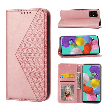 Cubic Grid Calf Texture Magnetic Closure Leather Phone Case, For Samsung Galaxy A51 4G, For Samsung Galaxy A71 4G, For Samsung Galaxy A32 4G, For Samsung Galaxy A32 5G