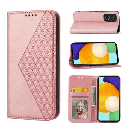 Cubic Grid Calf Texture Magnetic Closure Leather Phone Case, For Samsung Galaxy A52 4G / 5G, For Samsung Galaxy A72 4G / 5G, For Samsung Galaxy A22 4G, For Samsung Galaxy A22 5G