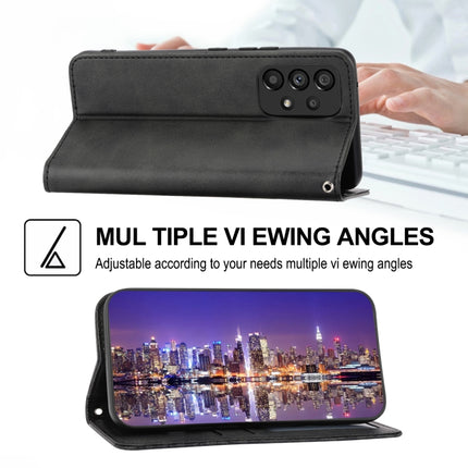 Cubic Grid Calf Texture Magnetic Closure Leather Phone Case, For Samsung Galaxy A53 5G, For Samsung Galaxy A73 5G
