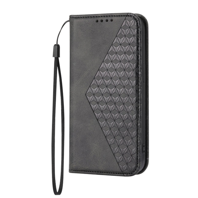 Cubic Grid Calf Texture Magnetic Closure Leather Phone Case, For iPhone 13 mini, For iPhone 13, For iPhone 13 Pro, For iPhone 13 Pro Max