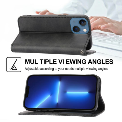 Cubic Grid Calf Texture Magnetic Closure Leather Phone Case, For iPhone 13 mini, For iPhone 13, For iPhone 13 Pro, For iPhone 13 Pro Max