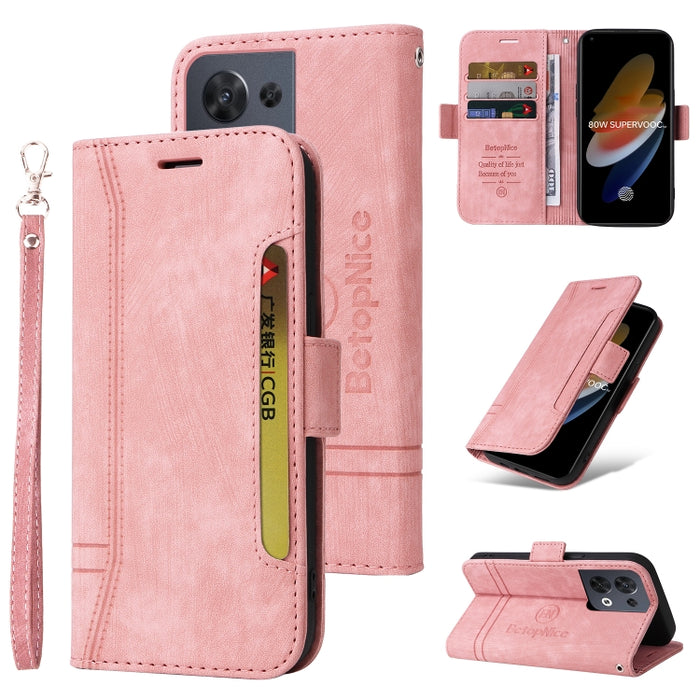 BETOPNICE Dual-side Buckle Leather Phone Case, For OPPO Reno8 5G Global, For Realme 9i 5G, For Realme 8i, For vivo Y77 5G Global