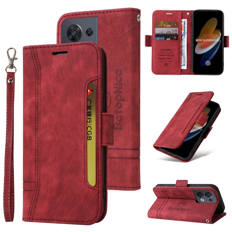 BETOPNICE Dual-side Buckle Leather Phone Case, For OPPO Reno8 5G Global, For Realme 9i 5G, For Realme 8i, For vivo Y77 5G Global