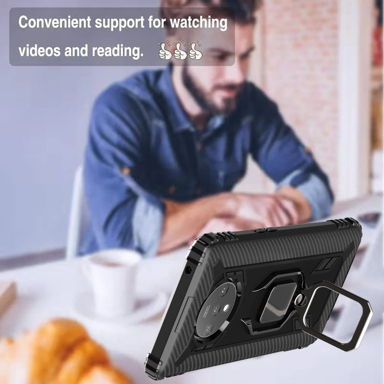 Carbon Fiber Protective Case with 360 Degree Rotating Ring Holder, For OnePlus 7T, For Galaxy M20, For OPPO A5(2020), For OPPO A9(2020) /  A11X, For OPPO Realme X2, For OPPO Realme 5S