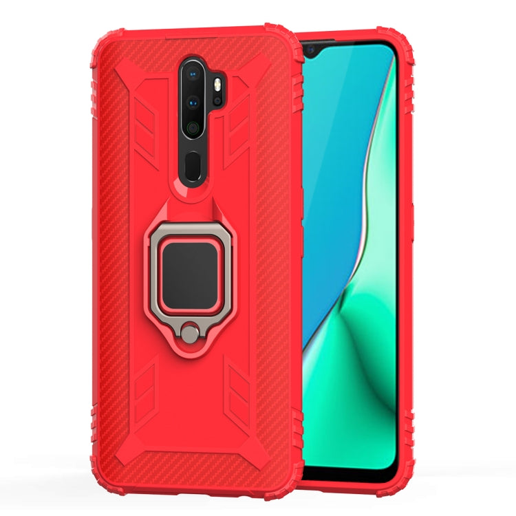 Carbon Fiber Protective Case with 360 Degree Rotating Ring Holder, For OnePlus 7T, For Galaxy M20, For OPPO A5(2020), For OPPO A9(2020) /  A11X, For OPPO Realme X2, For OPPO Realme 5S