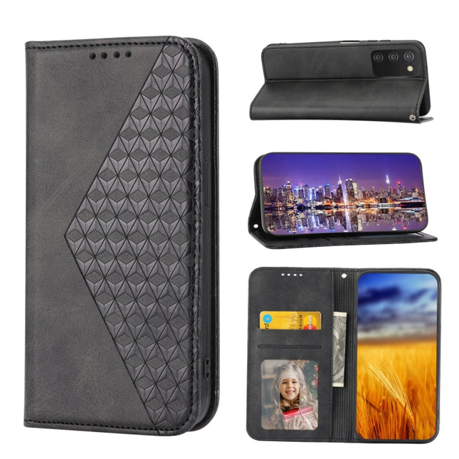 Cubic Grid Calf Texture Magnetic Closure Leather Phone Case, For OPPO A57 2022, For Sony Xperia 1 IV, For Sony Xperia 10 IV, For Google Pixel 6