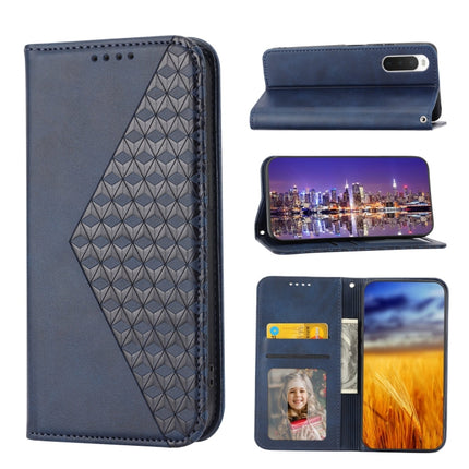 Cubic Grid Calf Texture Magnetic Closure Leather Phone Case, For OPPO A57 2022, For Sony Xperia 1 IV, For Sony Xperia 10 IV, For Google Pixel 6