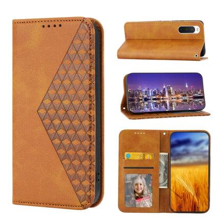 Cubic Grid Calf Texture Magnetic Closure Leather Phone Case, For OPPO A57 2022, For Sony Xperia 1 IV, For Sony Xperia 10 IV, For Google Pixel 6