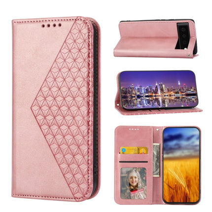 Cubic Grid Calf Texture Magnetic Closure Leather Phone Case, For OPPO A57 2022, For Sony Xperia 1 IV, For Sony Xperia 10 IV, For Google Pixel 6