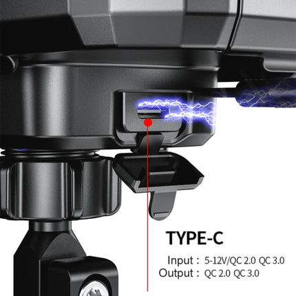 Motorcycle / Bicycle Handlebar Wireless Charging Waterproof Box Mobile Phone Holder