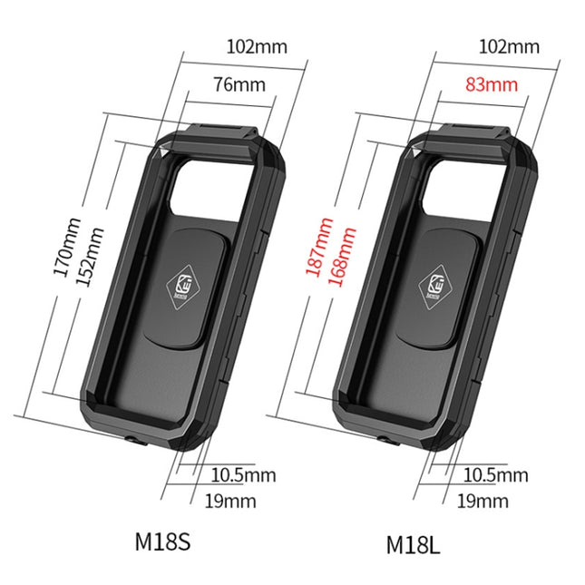 Motorcycle / Bicycle Rearview Mirror Wireless Charging Waterproof Box Mobile Phone Holder