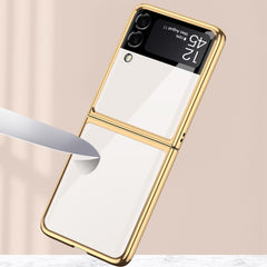 GKK Integrated Electroplating Painted Glass Phone Case, For Samsung Galaxy Z Flip4