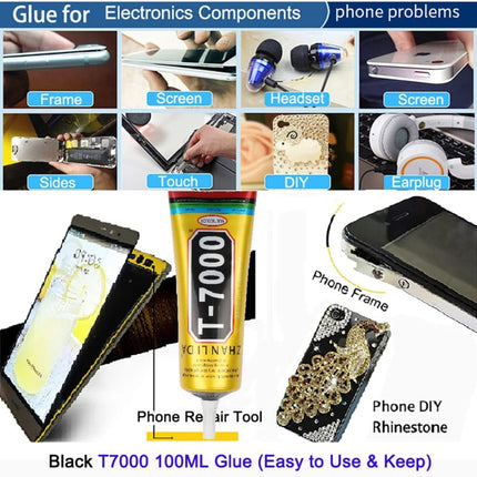 T7000 LCD Screen Black Glue Multifunction Universal DIY Adhesive Glue, 15mL T7000, 50mL T7000, 110mL T7000