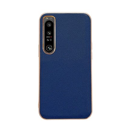 Genuine Leather Luolai Series Nano Plating Phone Case, For Sony Xperia 1 IV, For Sony Xperia 10 IV