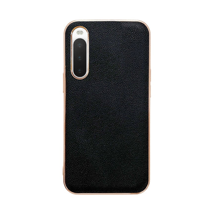 Genuine Leather Luolai Series Nano Plating Phone Case, For Sony Xperia 1 IV, For Sony Xperia 10 IV