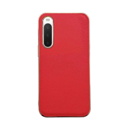 Genuine Leather Luolai Series Nano Plating Phone Case, For Sony Xperia 1 IV, For Sony Xperia 10 IV