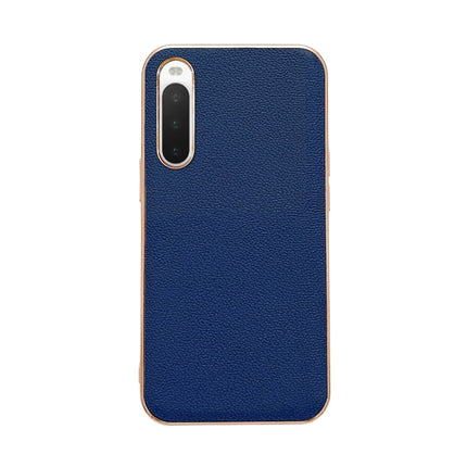 Genuine Leather Luolai Series Nano Plating Phone Case, For Sony Xperia 1 IV, For Sony Xperia 10 IV