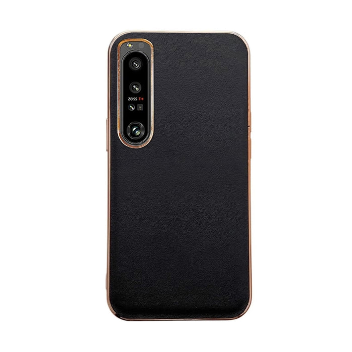 Genuine Leather Xiaoya Series Nano Plating Phone Case, For Sony Xperia 1 IV, For Sony Xperia 10 IV