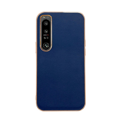 Genuine Leather Xiaoya Series Nano Plating Phone Case, For Sony Xperia 1 IV, For Sony Xperia 10 IV