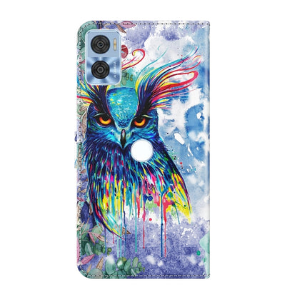 3D Painting Pattern TPU + PU Phone Case, For Motorola Moto E22 / Moto E22i, For Realme GT2 Pro