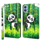 For Motorola Moto E22 / Moto E22i / Panda Climbing Bamboo