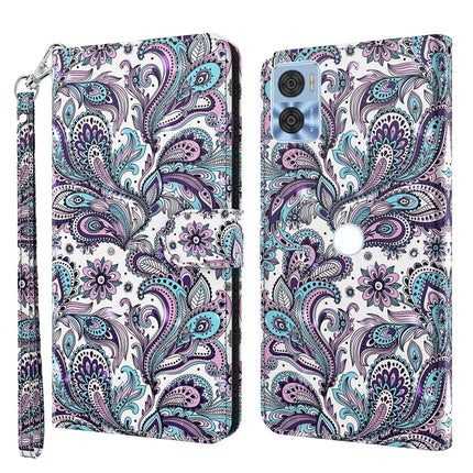 3D Painting Pattern TPU + PU Phone Case, For Motorola Moto E22 / Moto E22i, For Realme GT2 Pro