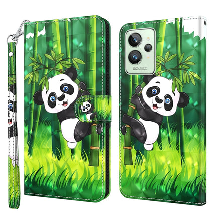 3D Painting Pattern TPU + PU Phone Case, For Motorola Moto E22 / Moto E22i, For Realme GT2 Pro