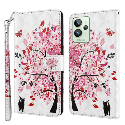3D Painting Pattern TPU + PU Phone Case, For Motorola Moto E22 / Moto E22i, For Realme GT2 Pro