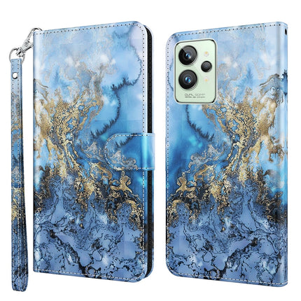 3D Painting Pattern TPU + PU Phone Case, For Motorola Moto E22 / Moto E22i, For Realme GT2 Pro