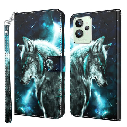 3D Painting Pattern TPU + PU Phone Case, For Motorola Moto E22 / Moto E22i, For Realme GT2 Pro