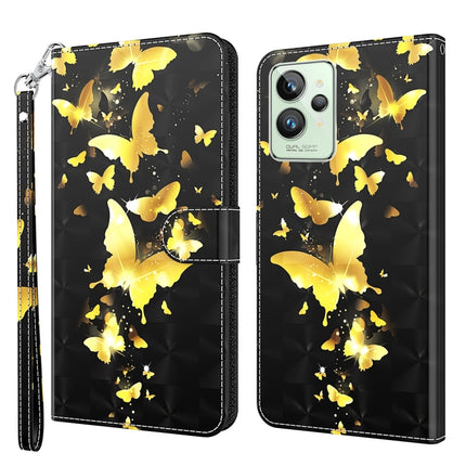 3D Painting Pattern TPU + PU Phone Case, For Motorola Moto E22 / Moto E22i, For Realme GT2 Pro