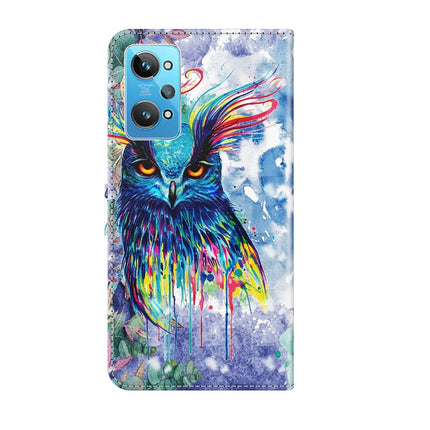 3D Painting Pattern TPU + PU Phone Case, For Realme GT2 / GT Neo2 / GT Neo 3T, For Honor 50