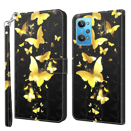 3D Painting Pattern TPU + PU Phone Case, For Realme GT2 / GT Neo2 / GT Neo 3T, For Honor 50
