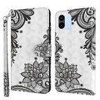 For Xiaomi Redmi A1 2022 / Diagonal Black Flower