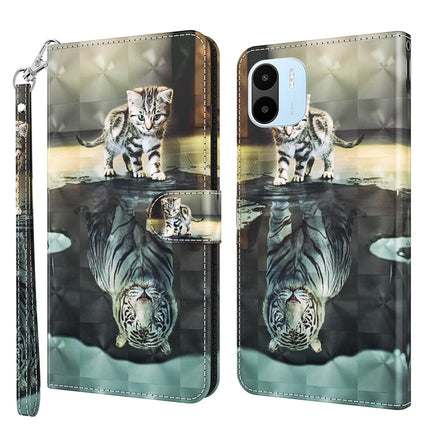3D Painting Pattern TPU + PU Phone Case, For Xiaomi Redmi A1 2022, For Samsung Galaxy A04S / A13 / A13 5G