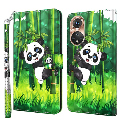 3D Painting Pattern TPU + PU Phone Case, For Realme GT2 / GT Neo2 / GT Neo 3T, For Honor 50