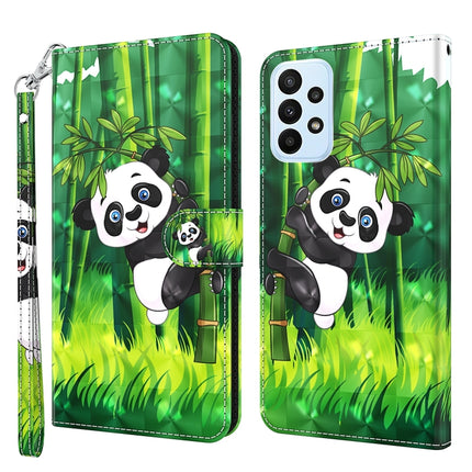 3D Painting Pattern TPU + PU Phone Case, For Honor X8 4G, For Samsung Galaxy A23E