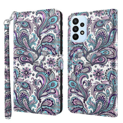 3D Painting Pattern TPU + PU Phone Case, For Honor X8 4G, For Samsung Galaxy A23E