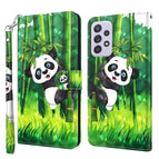 For Samsung Galaxy A04S / A13 / A13 5G / Panda Climbing Bamboo