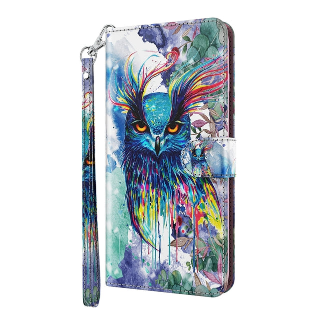 3D Painting Pattern TPU + PU Phone Case, For Xiaomi Poco F4, For Xiaomi Poco F4 GT