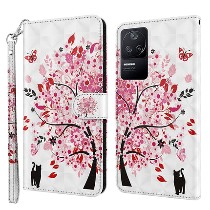 3D Painting Pattern TPU + PU Phone Case, For Xiaomi Poco F4, For Xiaomi Poco F4 GT