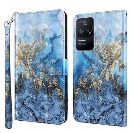 3D Painting Pattern TPU + PU Phone Case, For Xiaomi Poco F4, For Xiaomi Poco F4 GT