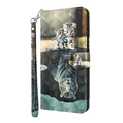 3D Painting Pattern TPU + PU Phone Case, For Xiaomi Poco F4, For Xiaomi Poco F4 GT