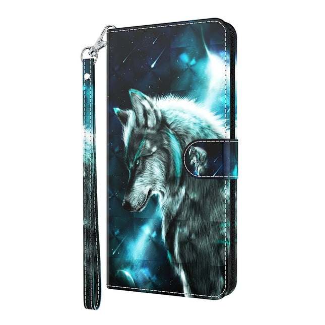 3D Painting Pattern TPU + PU Phone Case, For Xiaomi Poco F4, For Xiaomi Poco F4 GT
