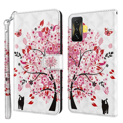 3D Painting Pattern TPU + PU Phone Case, For Xiaomi Poco F4, For Xiaomi Poco F4 GT