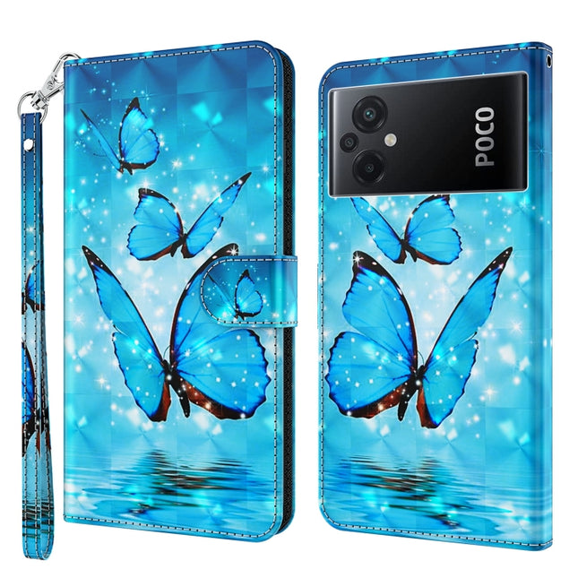 3D Painting Pattern TPU + PU Phone Case, For Xiaomi Poco M5, For Xiaomi Poco M5S/Redmi Note 10/Note 10S